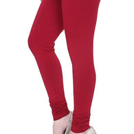 Maroon Plus Size Ultra Soft Churidar Cotton Lycra Leggings