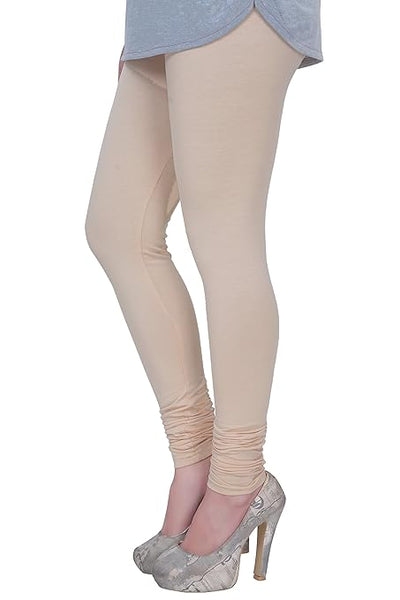 Skin Plus Size Ultra Soft Churidar Cotton Lycra Leggings