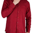 Maroon Mens Slim fit Solid Casual Cotton Shirt