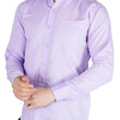 Lavender Mens Slim fit Solid Casual Cotton Shirt