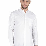 Classic White Slim Fit  Casual Cotton Shirt