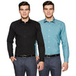 Multi Men's Regular Fit Formal Shirt Pk 2