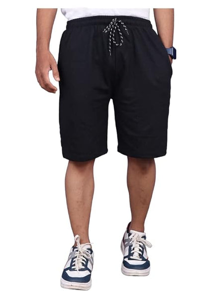 Black Men Cotton Shorts