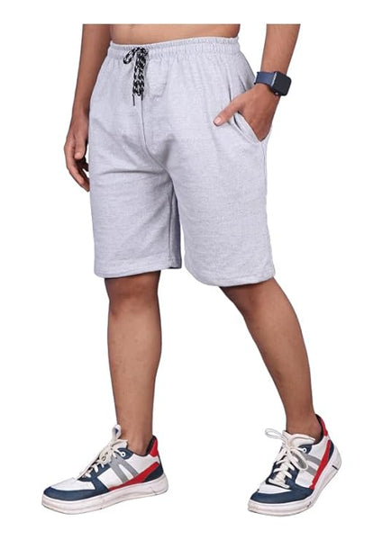 Grey Men Cotton Shorts