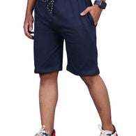 Navy Men Cotton Shorts