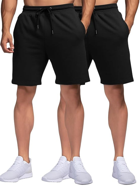 Black Cotton Multi Men Shorts Pk 2