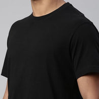 Men Regular Fit Black T-Shirt