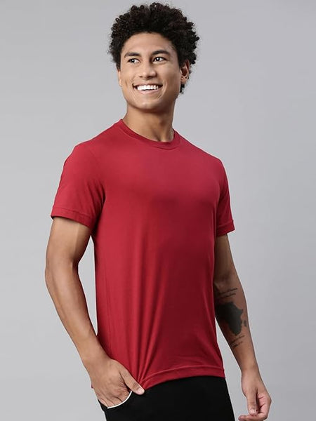 Men Regular Fit Red T-Shirt