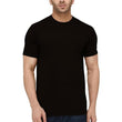 Men Plain Cotton Black T-Shirt