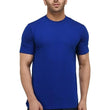 Men Plain Cotton Royal Blue T-Shirt