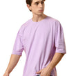 Men Drop Shoulder Lavender T-Shirt