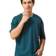 Men Drop Shoulder Teal T-Shirt