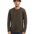 Men Full Sleeves Black Olive T-Shirt