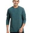 Men Full Sleeves Green T-Shirt