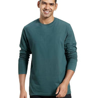 Men Full Sleeves Green T-Shirt