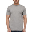 Men Plain Cotton Grey T-Shirt