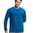 Men Full Sleeves Blue Teal T-Shirt