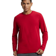 Men Full Sleeves Red T-Shirt