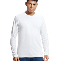 Men Full Sleeves White T-Shirt