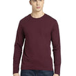 Men Full Sleeves Wine T-Shirt