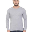 Men Pure Cotton Grey Melange T-Shirt