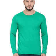 Men Pure Cotton Green T-Shirt