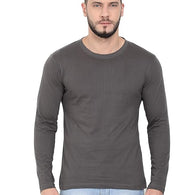 Men Pure Cotton Steel Grey T-Shirt