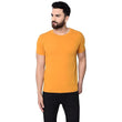 Men Plain Cotton Yellow T-Shirt