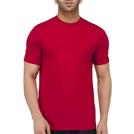 Men Plain Cotton Red T-Shirt