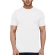 Men Plain Cotton White T-Shirt