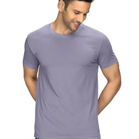 Men Regular Fit Grey Lilac T-Shirt