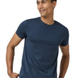 Men Regular Fit Blue T-Shirt