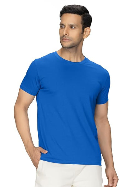 Men Regular Fit Royal Blue T-Shirt