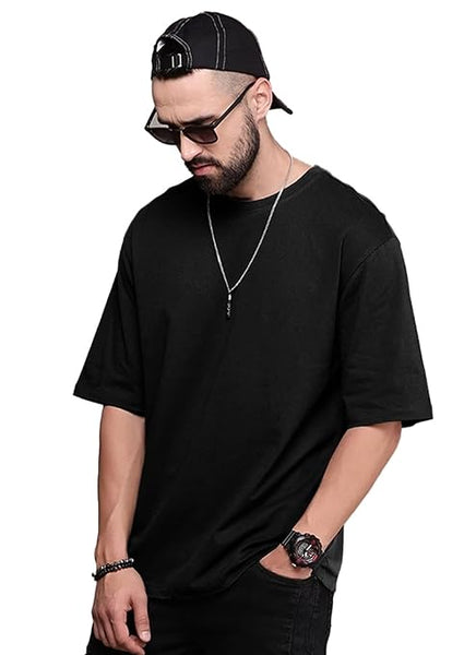 Men Oversized Black T-Shirt