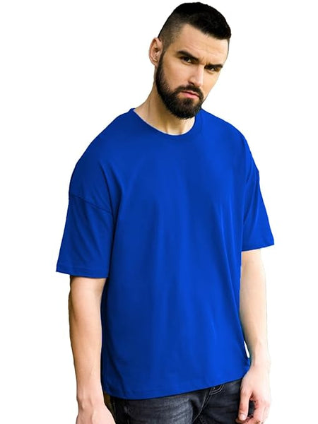 Men Oversized Blue T-Shirt