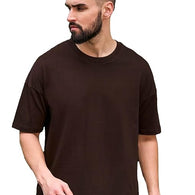 Men Oversized Brown T-Shirt