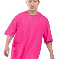 Men Oversized Pink T-Shirt