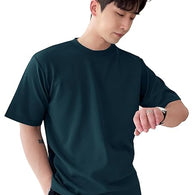 Men Round Neck Olive Green T-Shirt