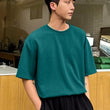 Men Round Neck Dark Green T-Shirt