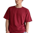 Men Round Neck Maroon T-Shirt