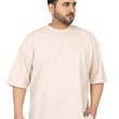 Men Cotton Pastel Beige T-Shirt