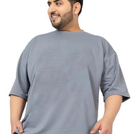 Men Cotton Slate Grey T-Shirt