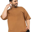 Men Cotton Golden Brown T-Shirt