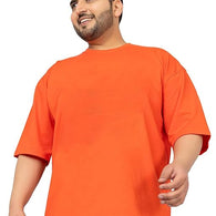 Men Cotton Golden Orange T-Shirt