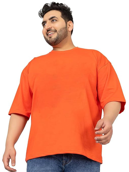 Men Cotton Golden Orange T-Shirt