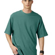 Men Cotton Loose Fit Olive Green T-Shirt