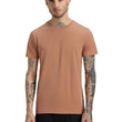 Men Pure Cotton Beige T-Shirt