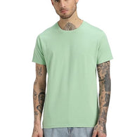 Men Pure Cotton Fog Green T-Shirt