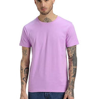 Men Pure Cotton Lavender T-Shirt