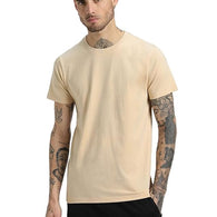 Men Pure Cotton Swan White T-Shirt